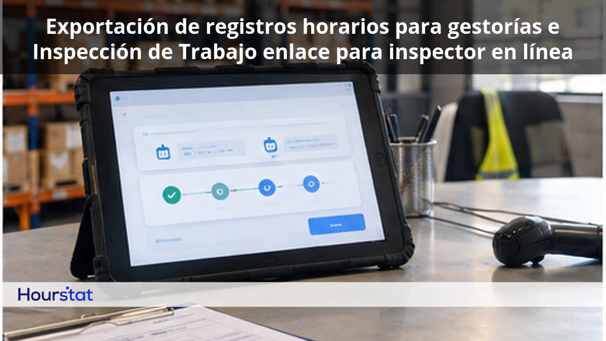 Exportación de registros horarios para gestorías e Inspección de Trabajo enlace para inspector en línea